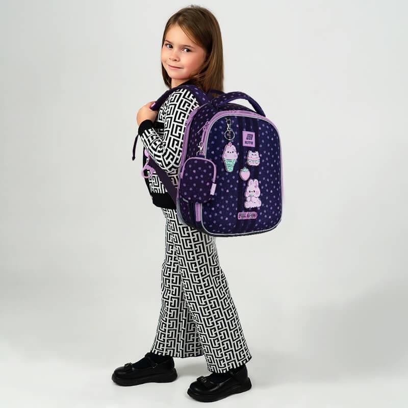 Школьный рюкзак каркасный KITE Education 555 Feel Good 14 л Фиолетовый (K25-555S-8)