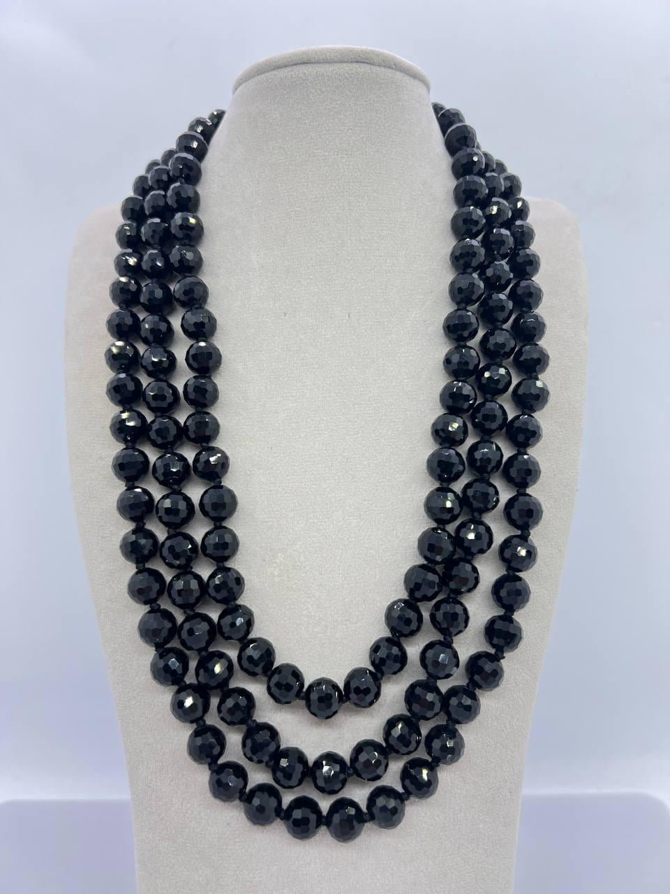 Бусы хрусталь 50 см Черный (11262)
