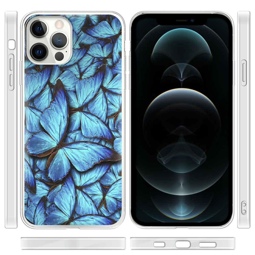Чохол Boxface iPhone 12 Pro Лазурні Метелики Прозорий силікон (41086-up1550-41086) - фото 3 Чохол Boxface iPhone 12 Pro Лазурні Метелики Прозорий силікон (41086-up1550-41086) - фото 3