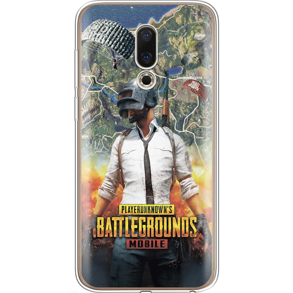 Чехол BoxFace Meizu 16 / 16X PUBG Mobile Прозрачный силикон (35176-up2309-35176) - фото 1