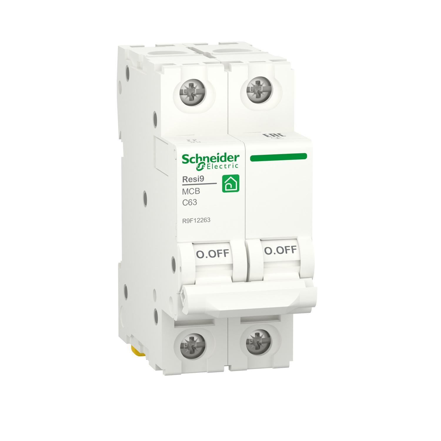 Автоматический выключатель Schneider Electric RESI9 63A 2P тип С