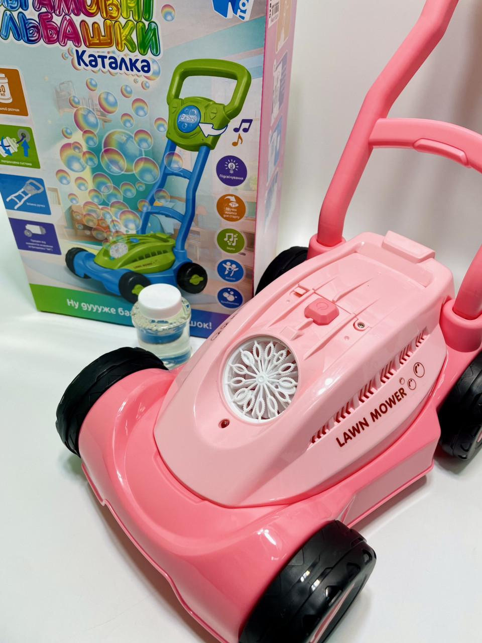 Каталка WToys 538/98235 18 Неугомонные пузыри подсветка/пищалка/бутылка с раствором Розовый - фото 2 Каталка WToys 538/98235 18 Неугомонные пузыри подсветка/пищалка/бутылка с раствором Розовый - фото 2