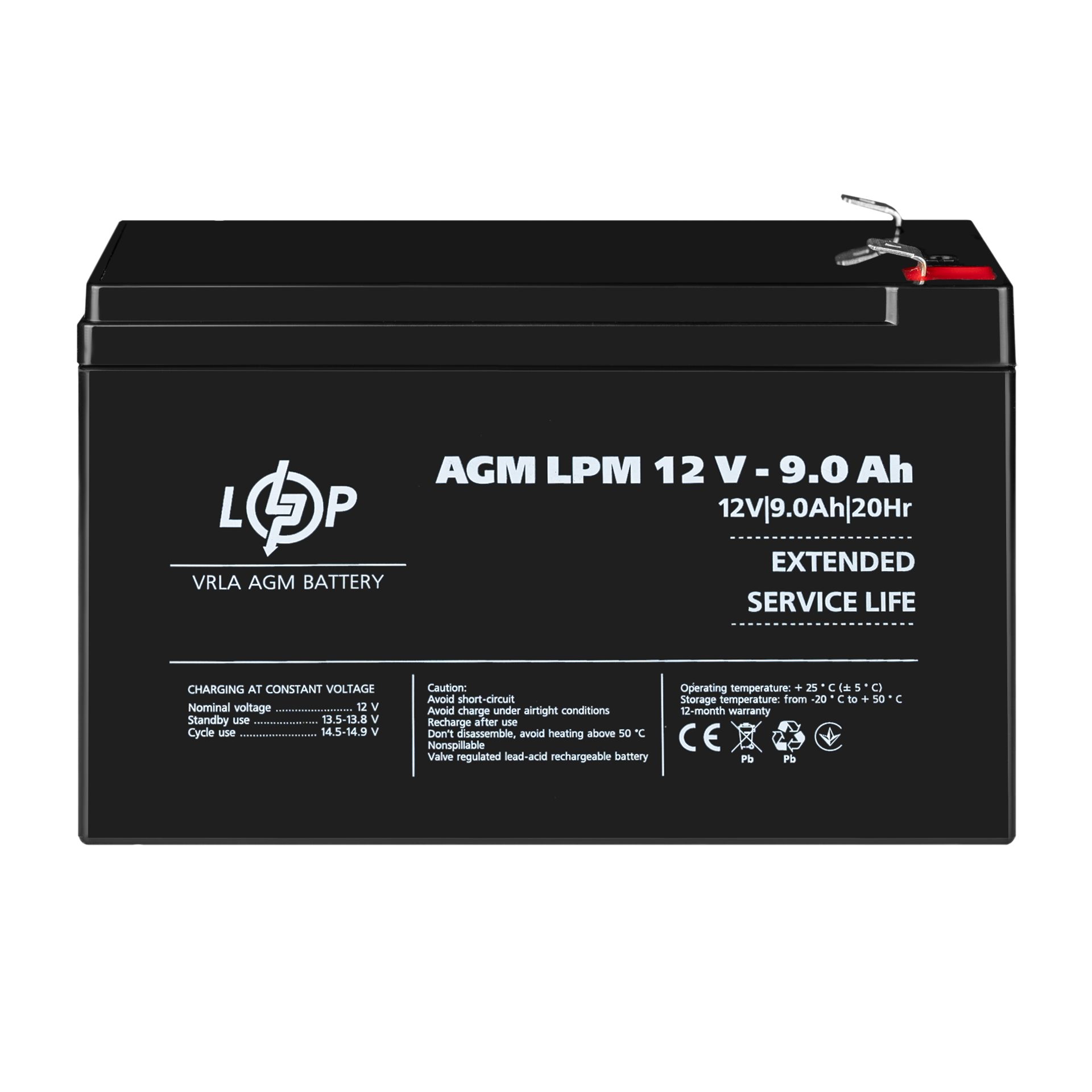 Аккумулятор AGM LPM 12V-9 Ah (3866) - фото 2