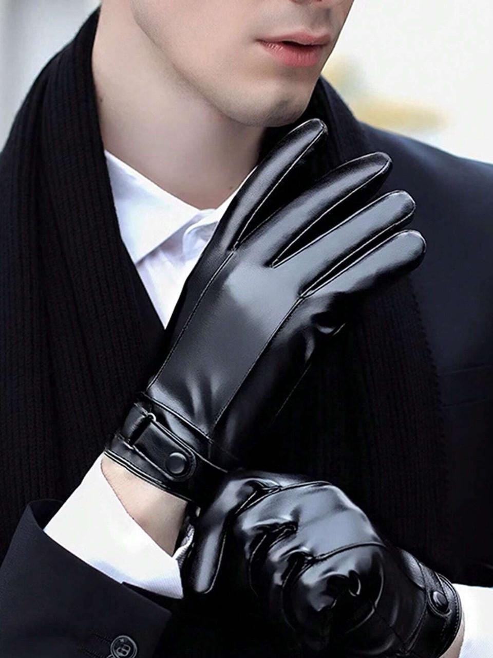 Перчатки зимние мужские сенсорные с меховой подкладкой One Size (2746580476) - фото 2 Перчатки зимние мужские сенсорные с меховой подкладкой One Size (2746580476) - фото 2