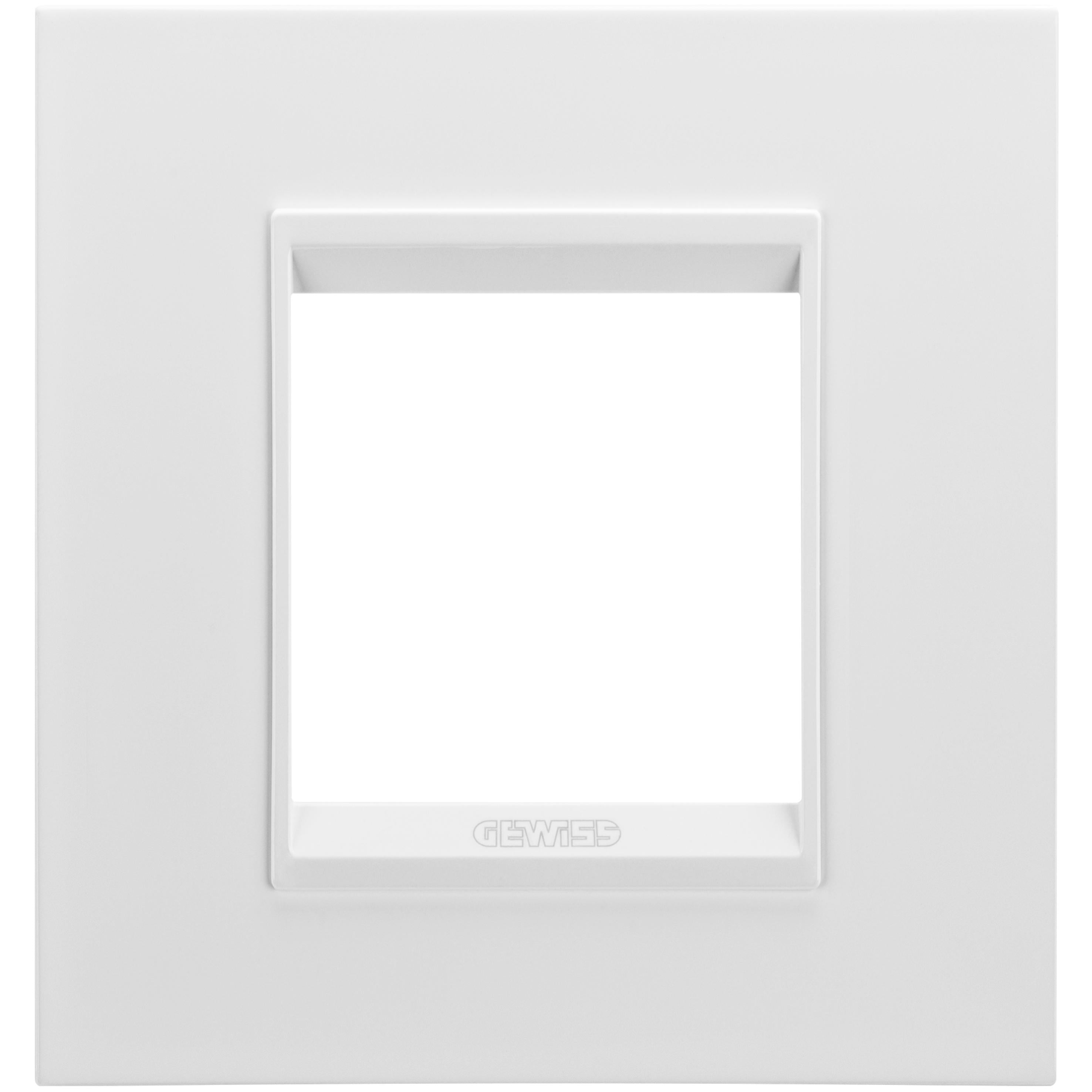 Рамка одномісна Gewiss Chorusmart LUX горизонтальна метал Білий сатиновий (GW16222XW)