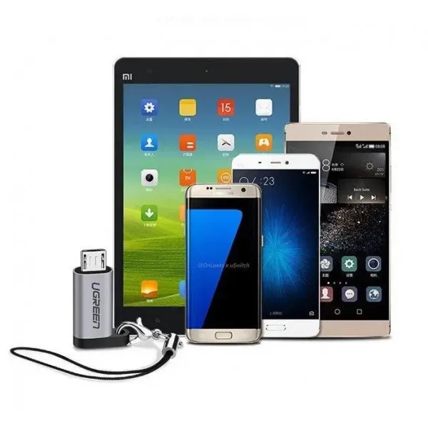 Адаптер UGREEN US282 USB Type-C to Micro USB Grey (50590) - фото 8