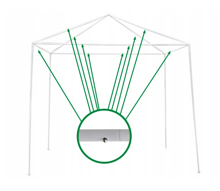 Намет садовий павільйон PHU Alfa з 4 стінками 3х3 метра Білий - фото 10 Намет садовий павільйон PHU Alfa з 4 стінками 3х3 метра Білий - фото 10