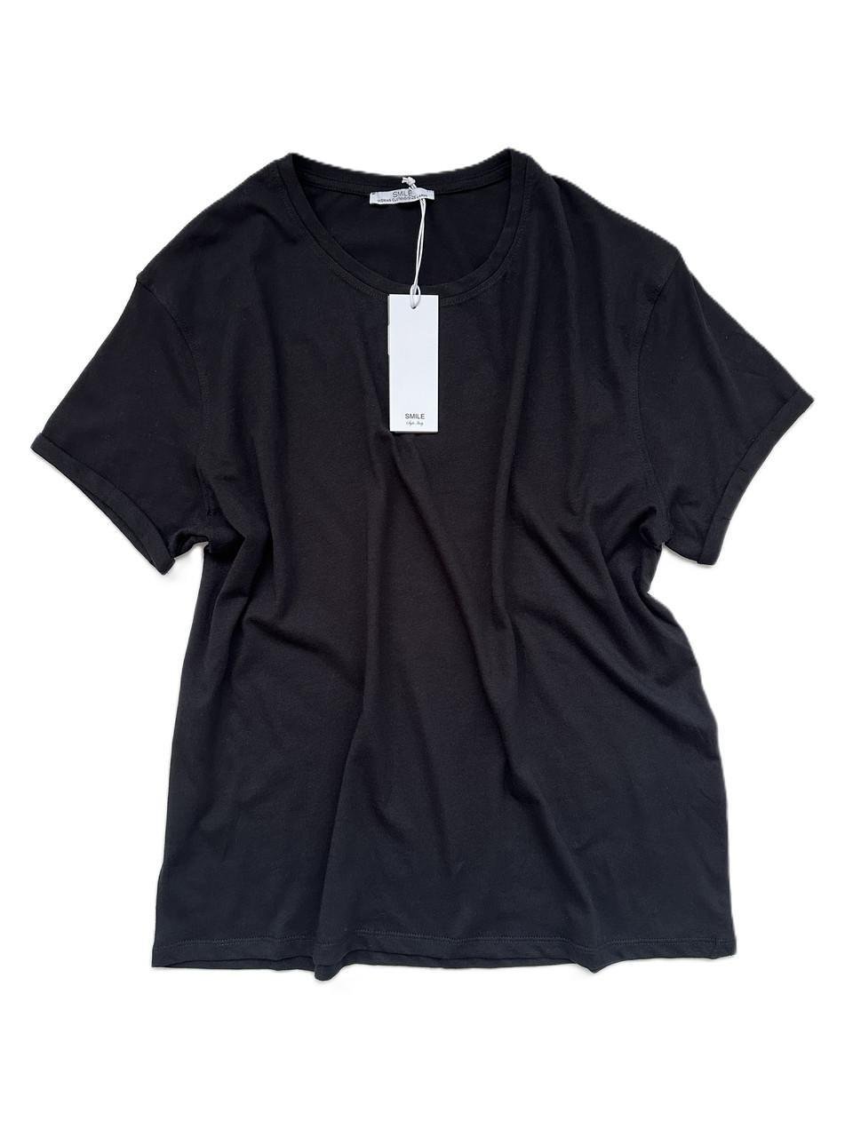 Футболка базова однотонна Smile SSTS-2103-2 M Чорний (2618375926)