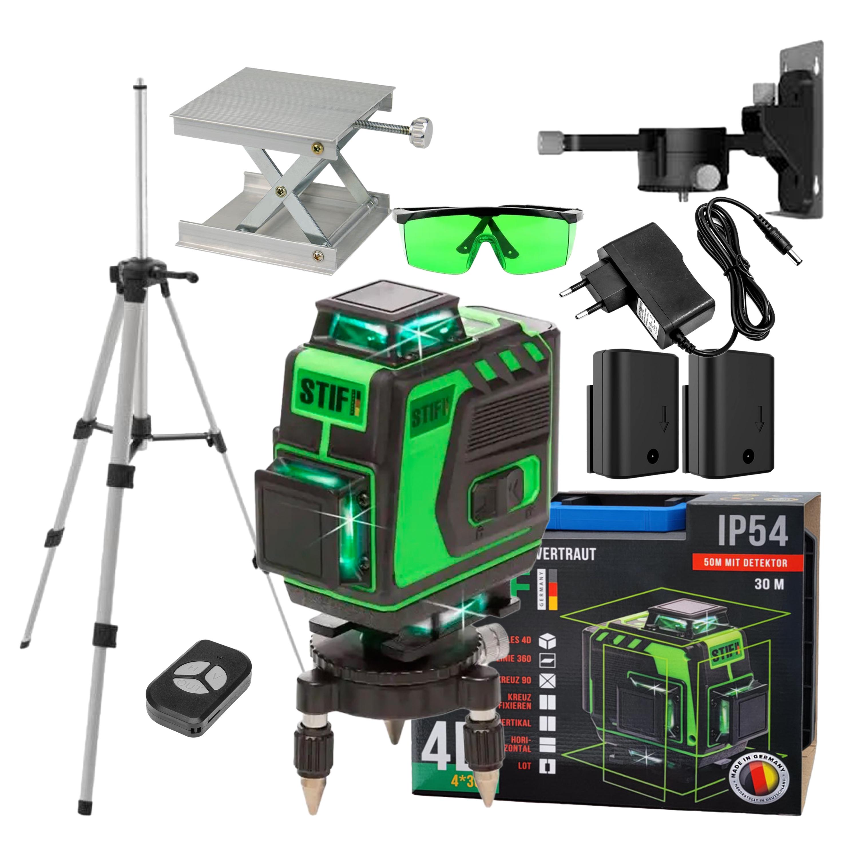 Лазерный уровень Stif 4D BL-16 XL 2 со штативом 150 см (23644117)