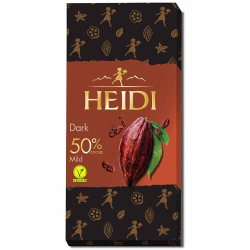 Шоколад черный Heidi Mild 50% 3 шт. 80 г (36163079)