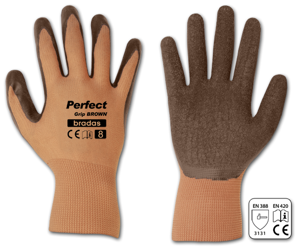 Перчатки защитные Bradas Perfect Grip Brown латекс р. 10 (RWPGBR10) - фото 2