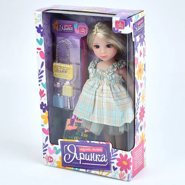 Лялька M 6073 I UA Яринка музика 5 пісень сумка та аксесуари 30,5 см