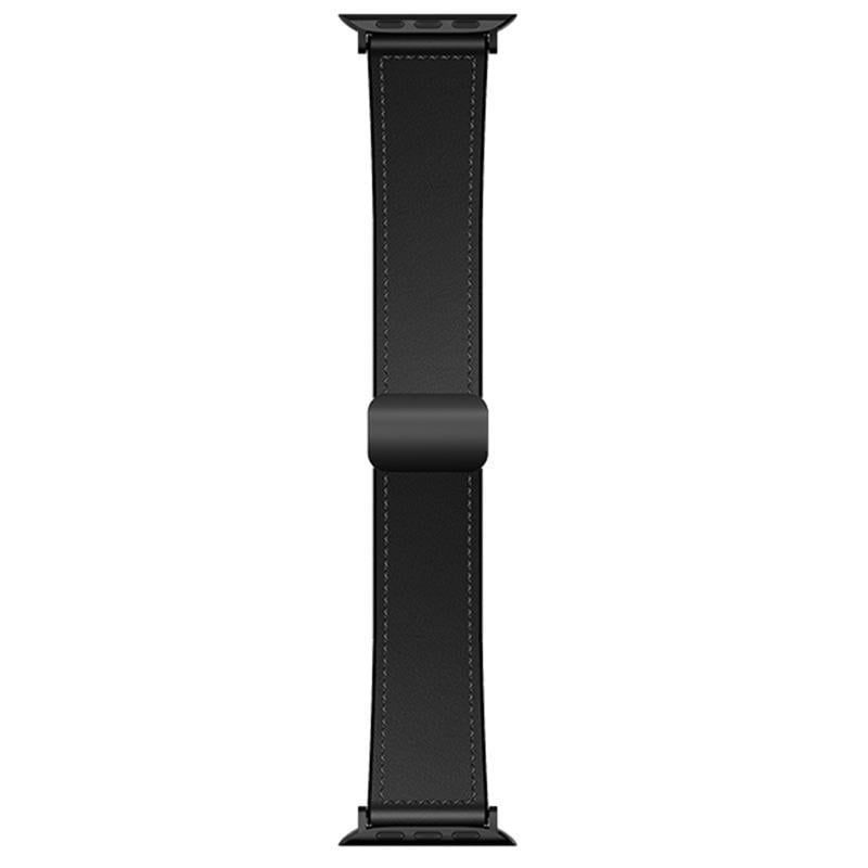 Ремешок Hoco WA34 Basic magnetic buckle silicone leather strap для Apple watch 38/40/41/42 мм Black