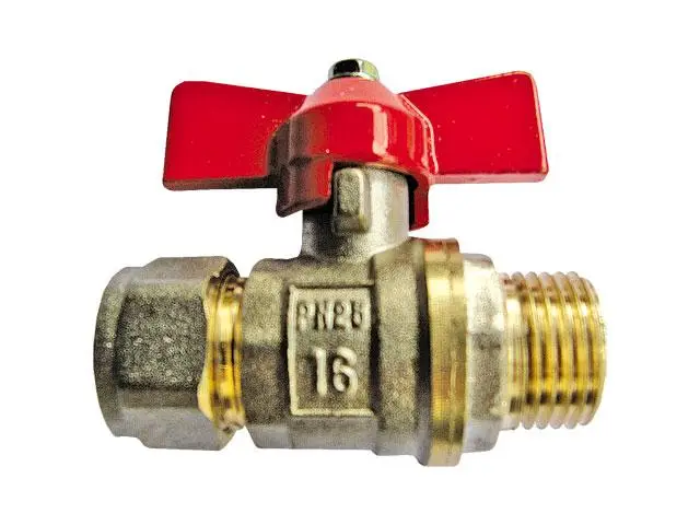 Кран для металопластикової труби Aqua-World РЕХ 20Х3/4 зовнішня різьба