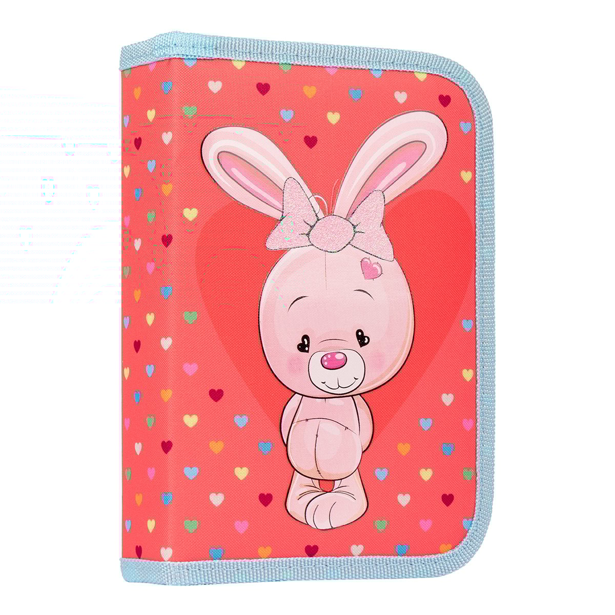 Пенал жесткий 1 вересня одинарный с двумя клапанами HP-04 Pretty Коралловый (532904)