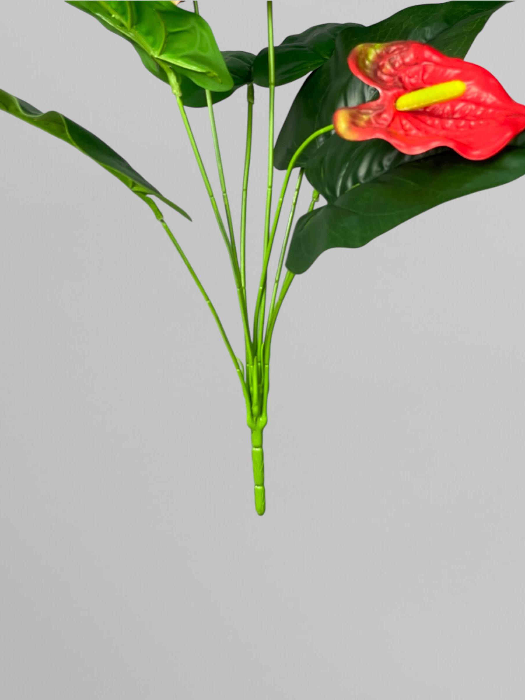 Латексный букет антуриума 3 цветка 32 см Красный (К13110) - фото 5 Латексный букет антуриума 3 цветка 32 см Красный (К13110) - фото 5