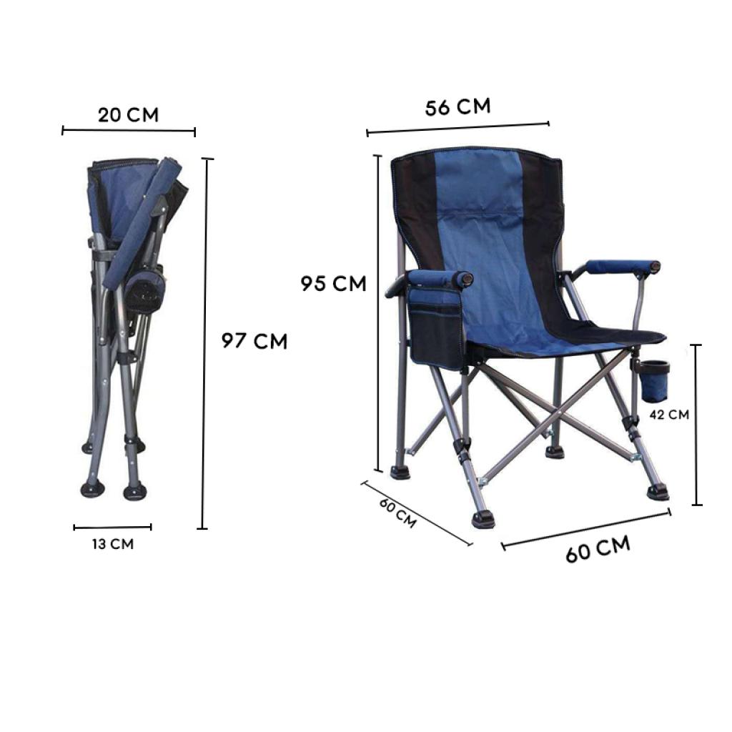 Кресло туристическое раскладное Lesko S4577 98x56x58 см Blue (1386920) - фото 4 Кресло туристическое раскладное Lesko S4577 98x56x58 см Blue (1386920) - фото 4