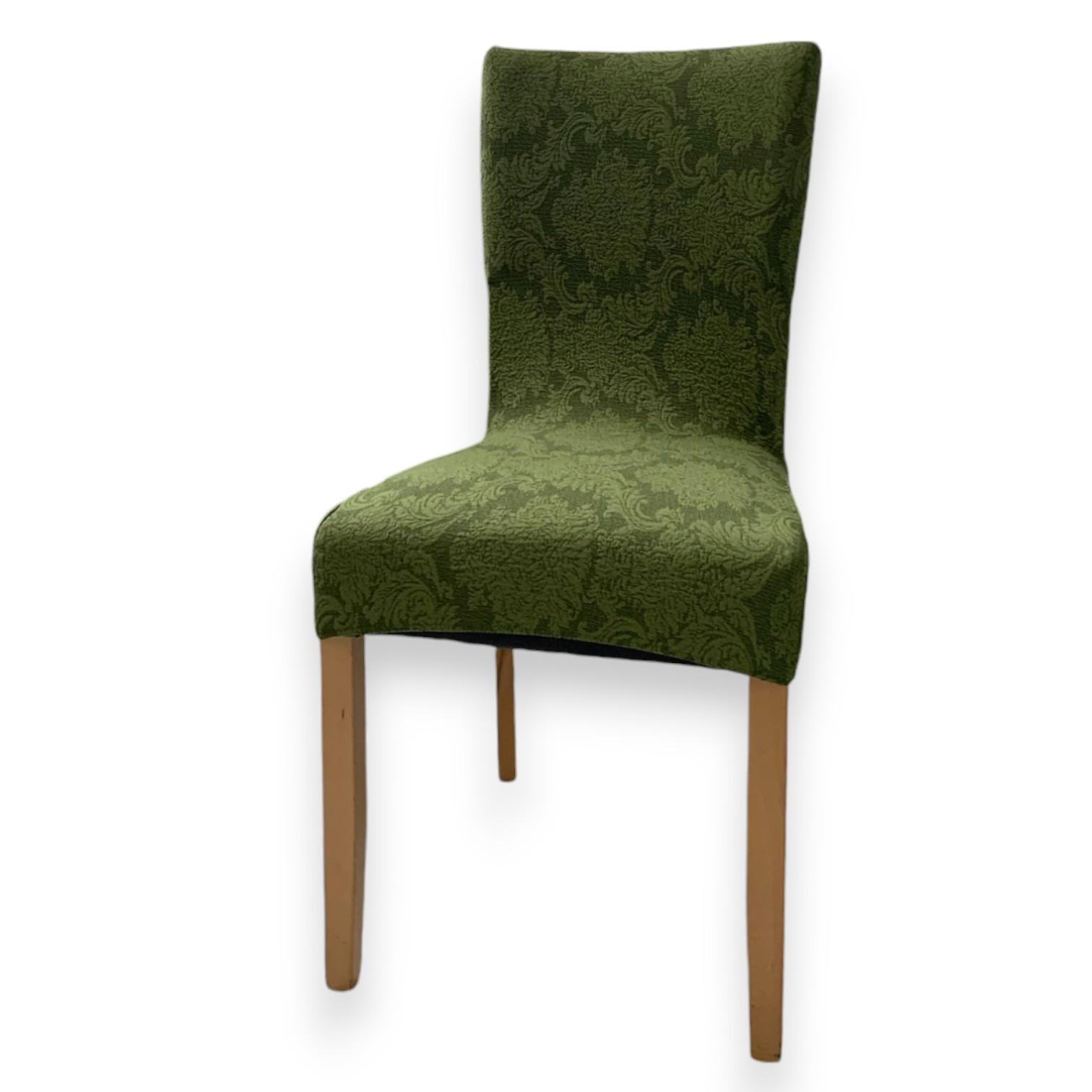 Чехол на Стул со спинкой натяжной жаккард универсальный Зеленый (2151544732) - фото 2 Чехол на Стул со спинкой натяжной жаккард универсальный Зеленый (2151544732) - фото 2