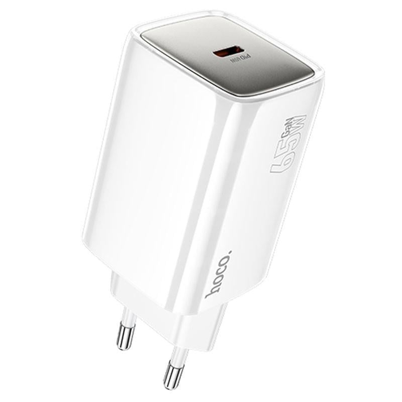 Зарядний пристрій мережевий Hoco N48 Glorious PD65W 1USB-C White (00000077085_2)