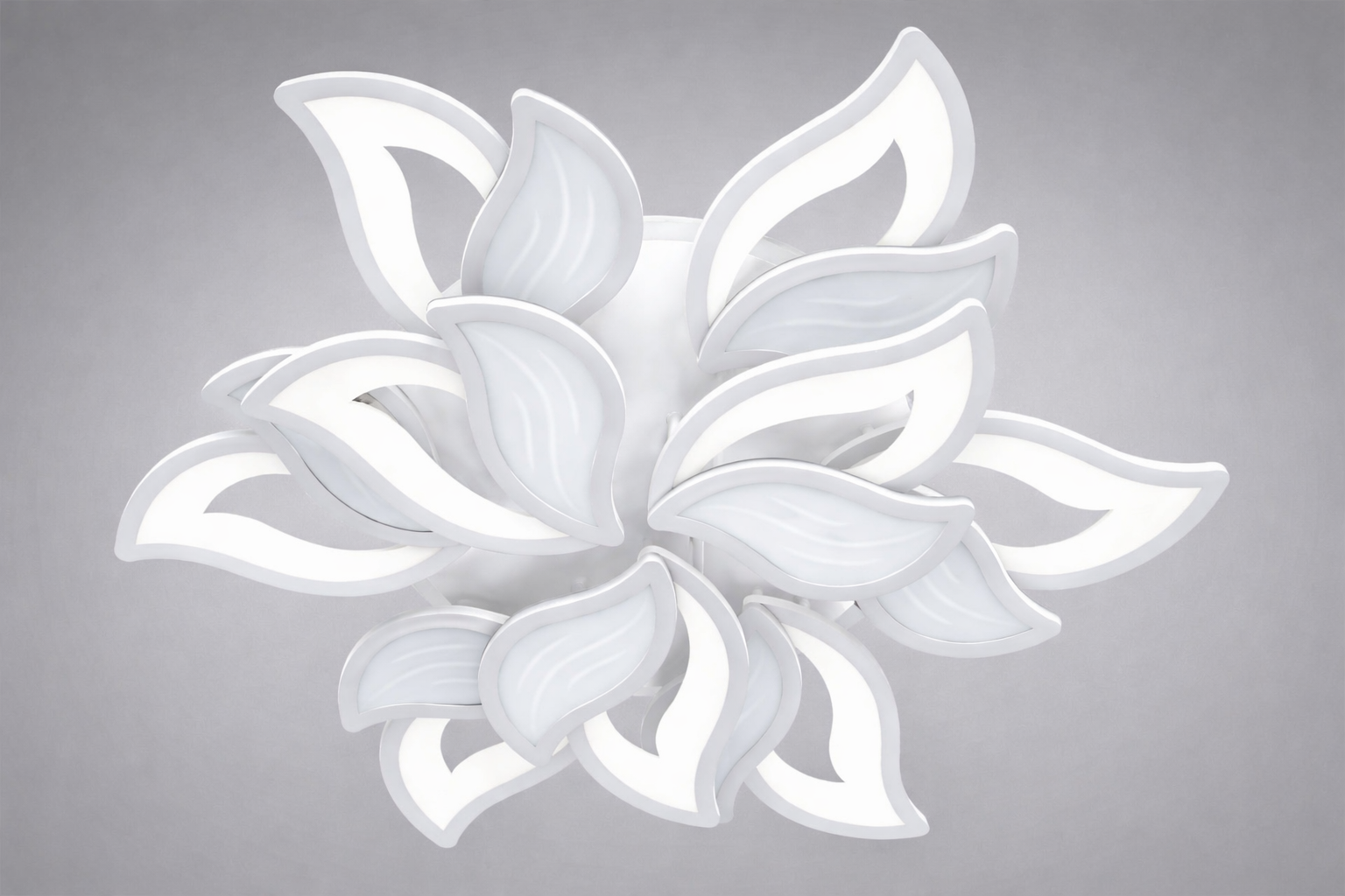 Люстра стельова LED Diasha 6+3/220W/пульт/димер Білий (9033/6+3WH LED 3color dimmer)