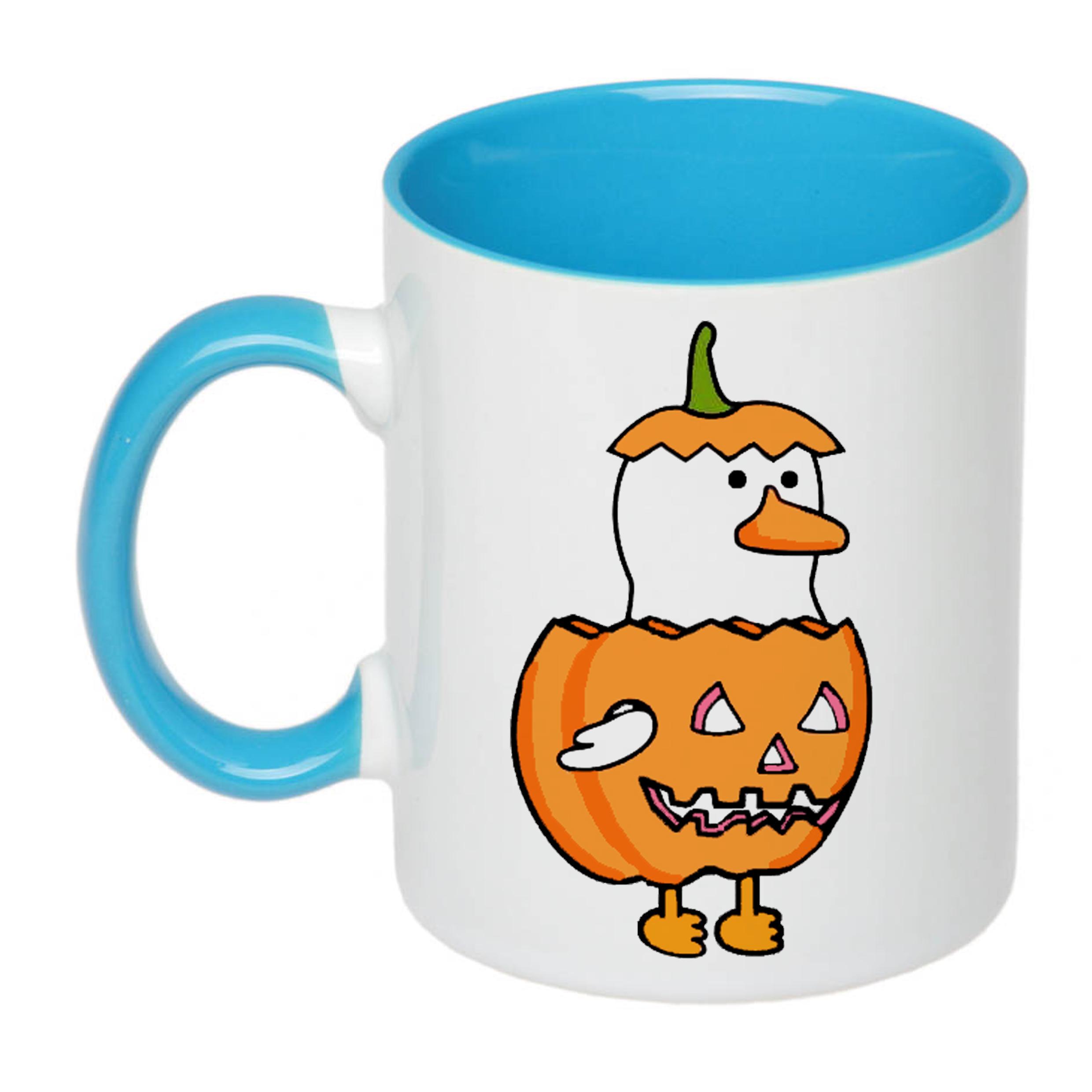 Чашка с печатью Helloween Duck 330 мл Голубой (20887)