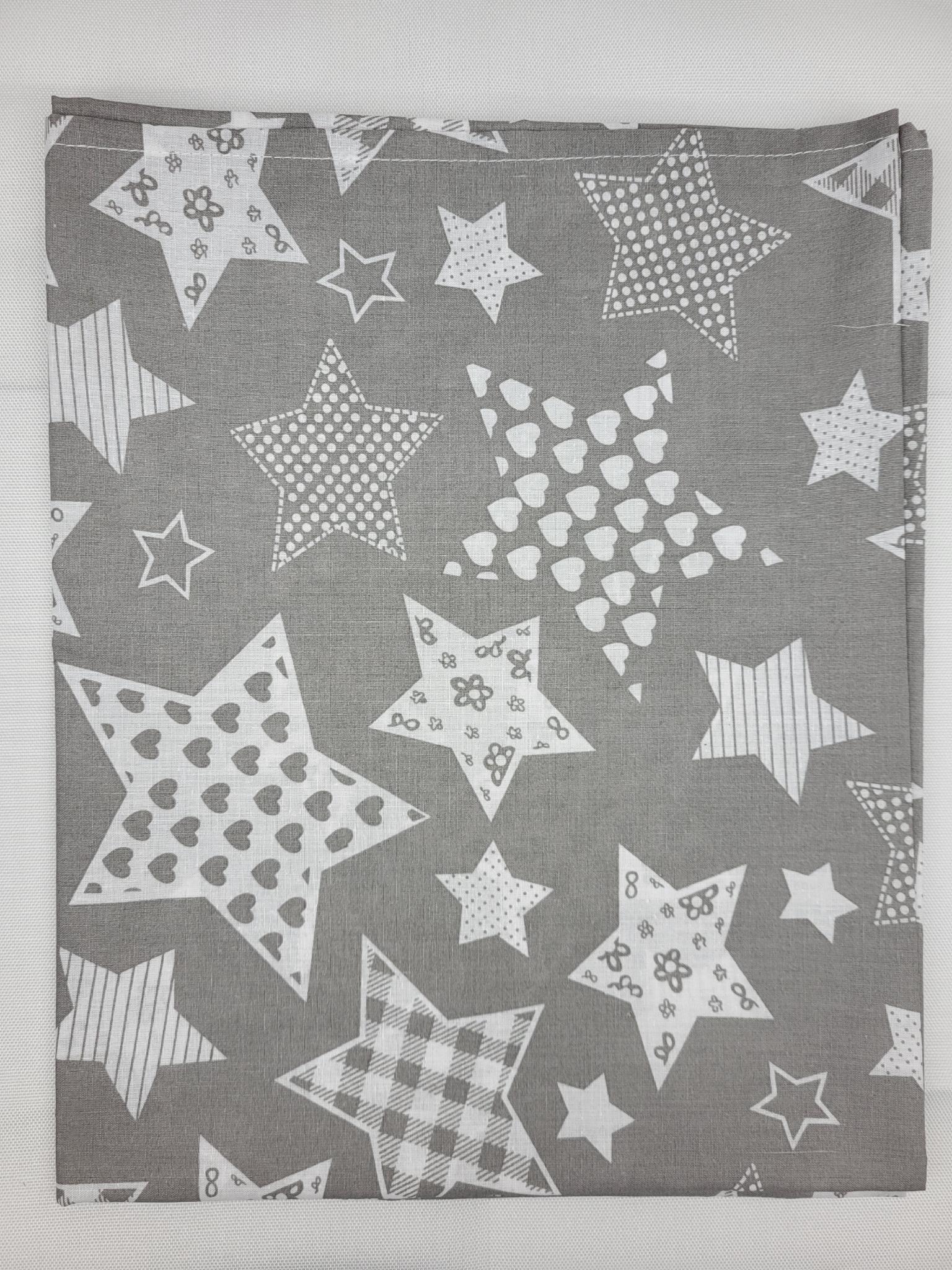 Пелюшки для новонароджених із зірочками 65х105 см Сірий (1492)