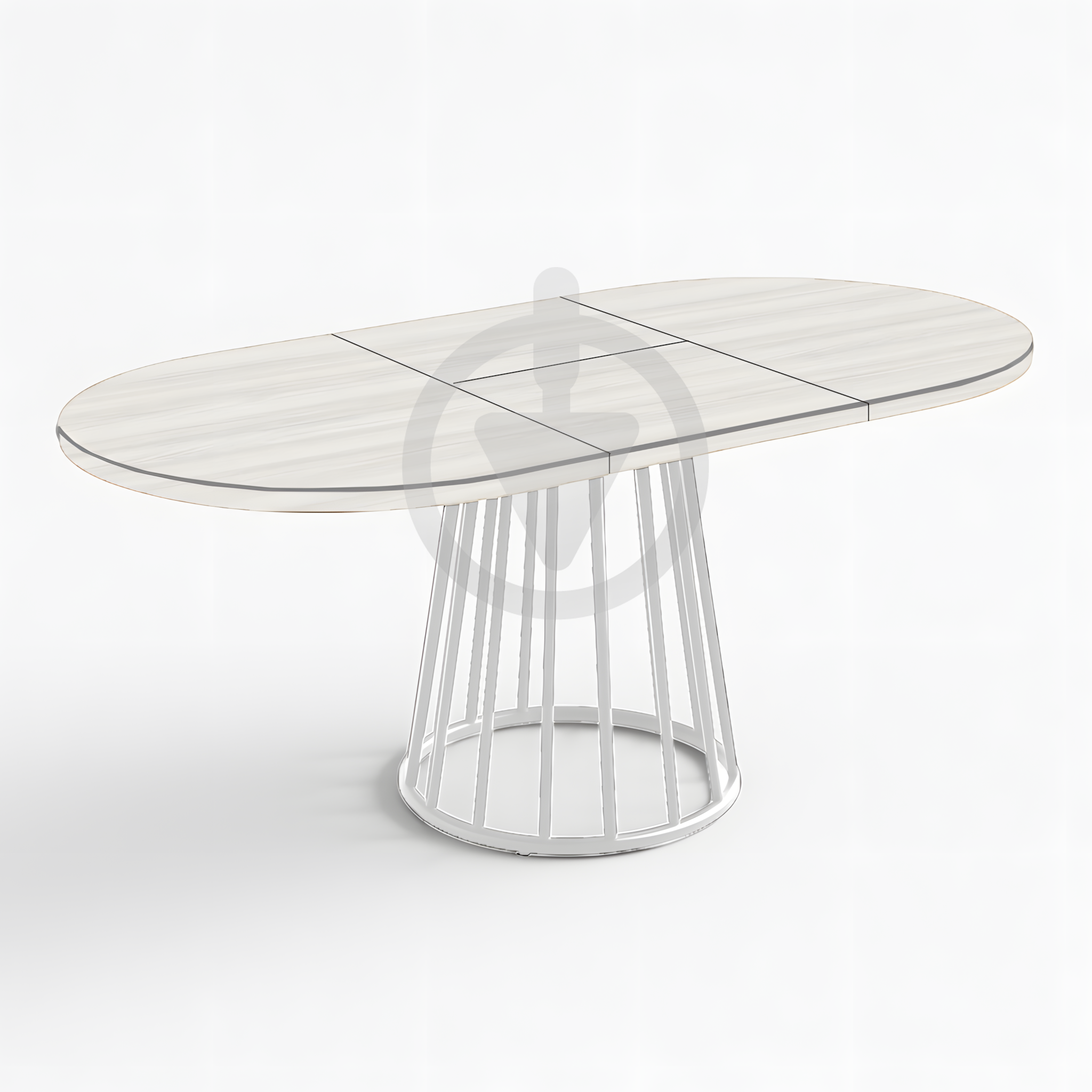 Стол кухонный раскладной RoMax Elegant Slide 90x75/130x75 см Loft Дуб Серфсайд/Белый - фото 3