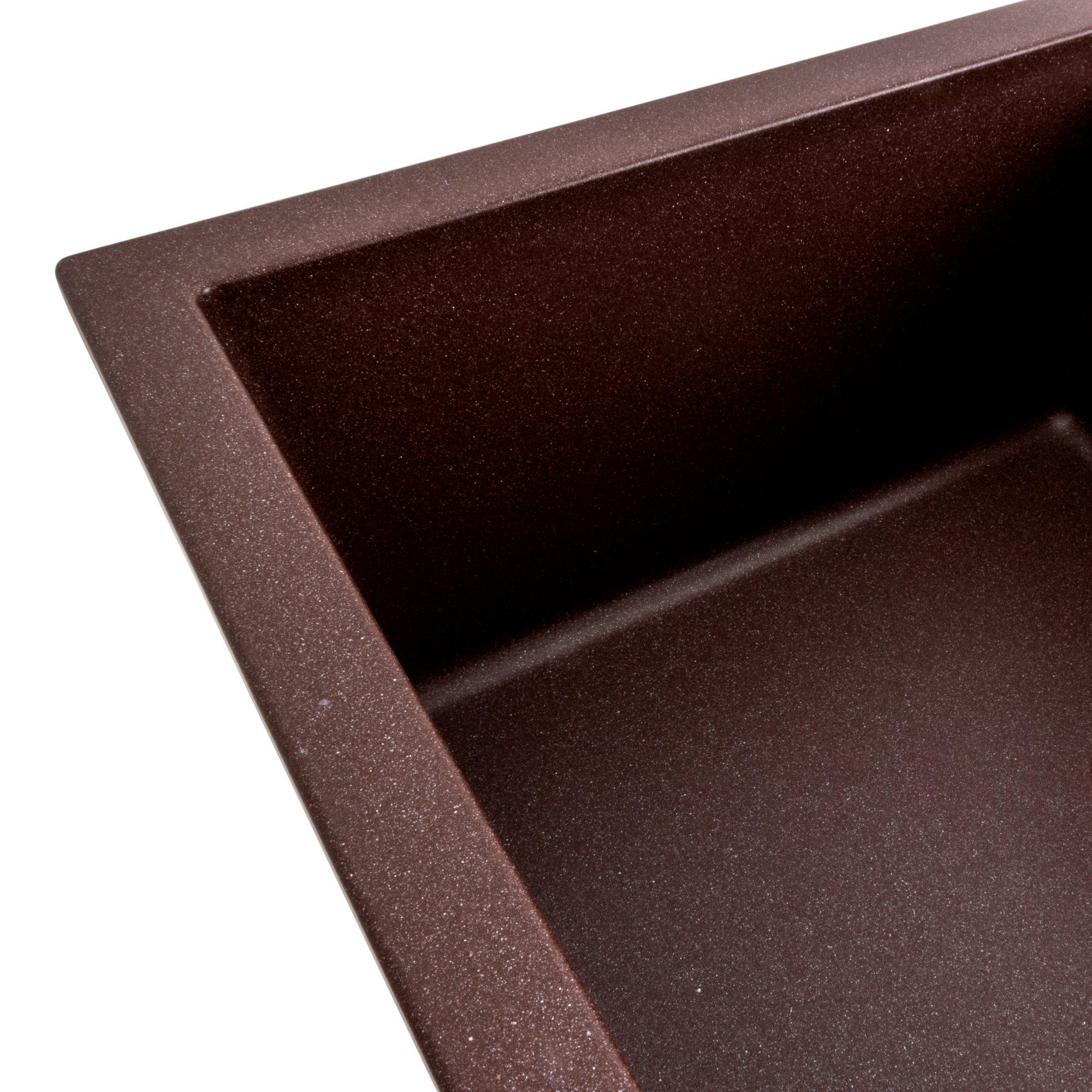 Мойка для кухни гранитная Platinum 7950 Selena матовая Мокко - фото 4 Мойка для кухни гранитная Platinum 7950 Selena матовая Мокко - фото 4