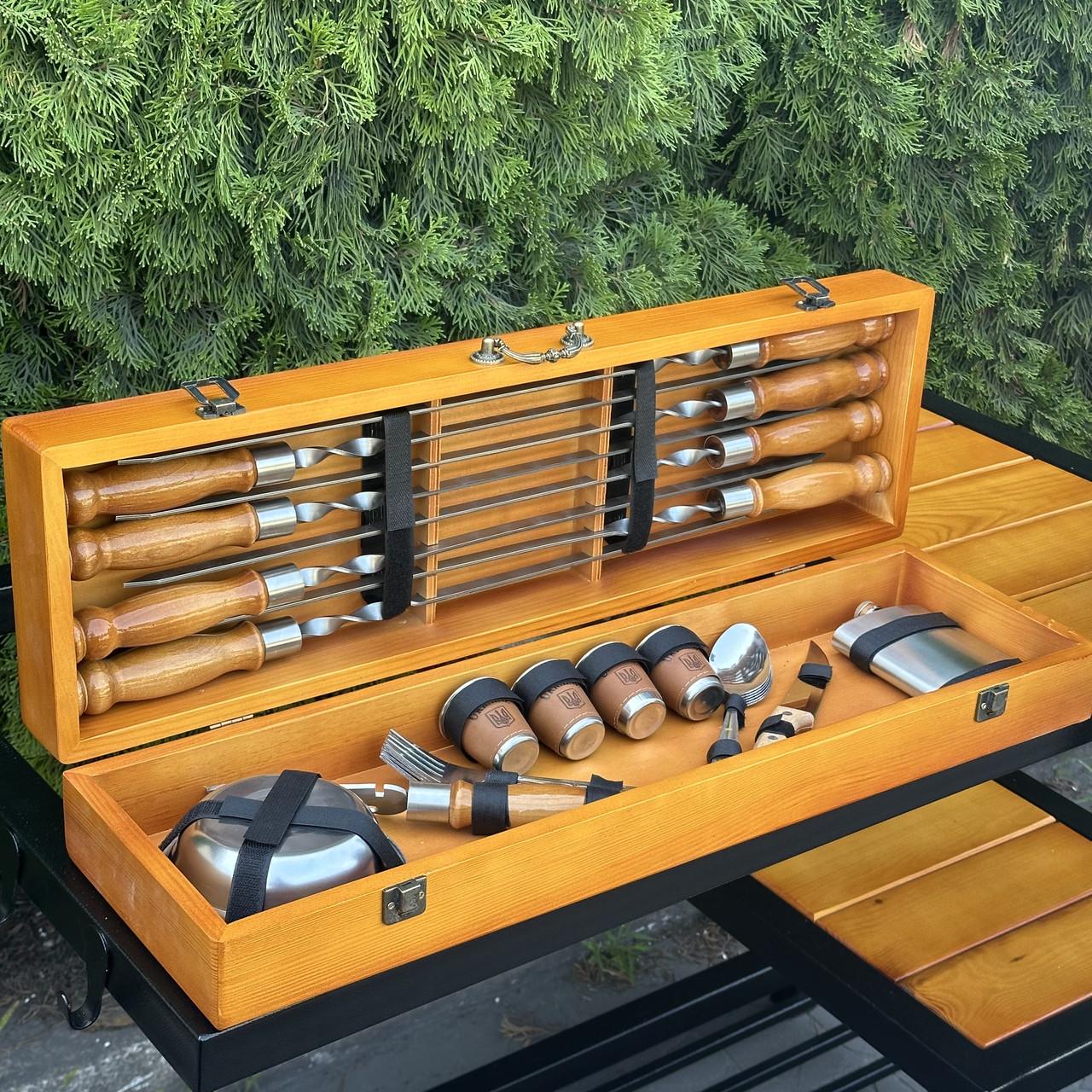 Набор подарочный для барбекю Mzavod Есаул Светло-коричневый (27728540) - фото 2 Набор подарочный для барбекю Mzavod Есаул Светло-коричневый (27728540) - фото 2