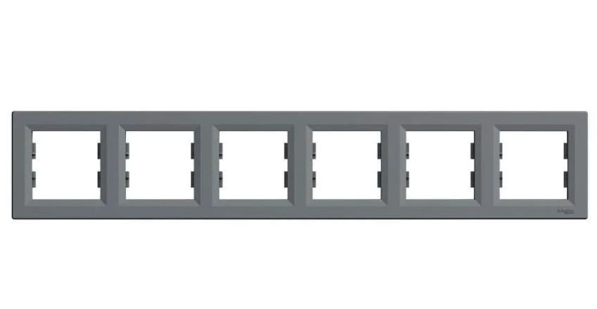Рамка шестиместная горизонтальная Schneider Electric Asfora Стальной (00000003151)