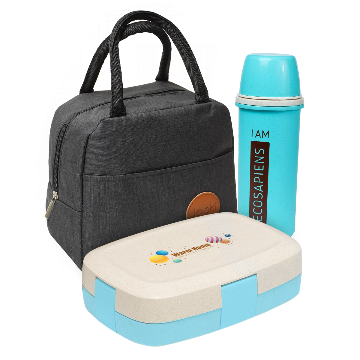 Ланч-набор эко Brivilas 5в1 термосумка/термобутылка 500 мл/ланч-бокс 1200 мл (2032)