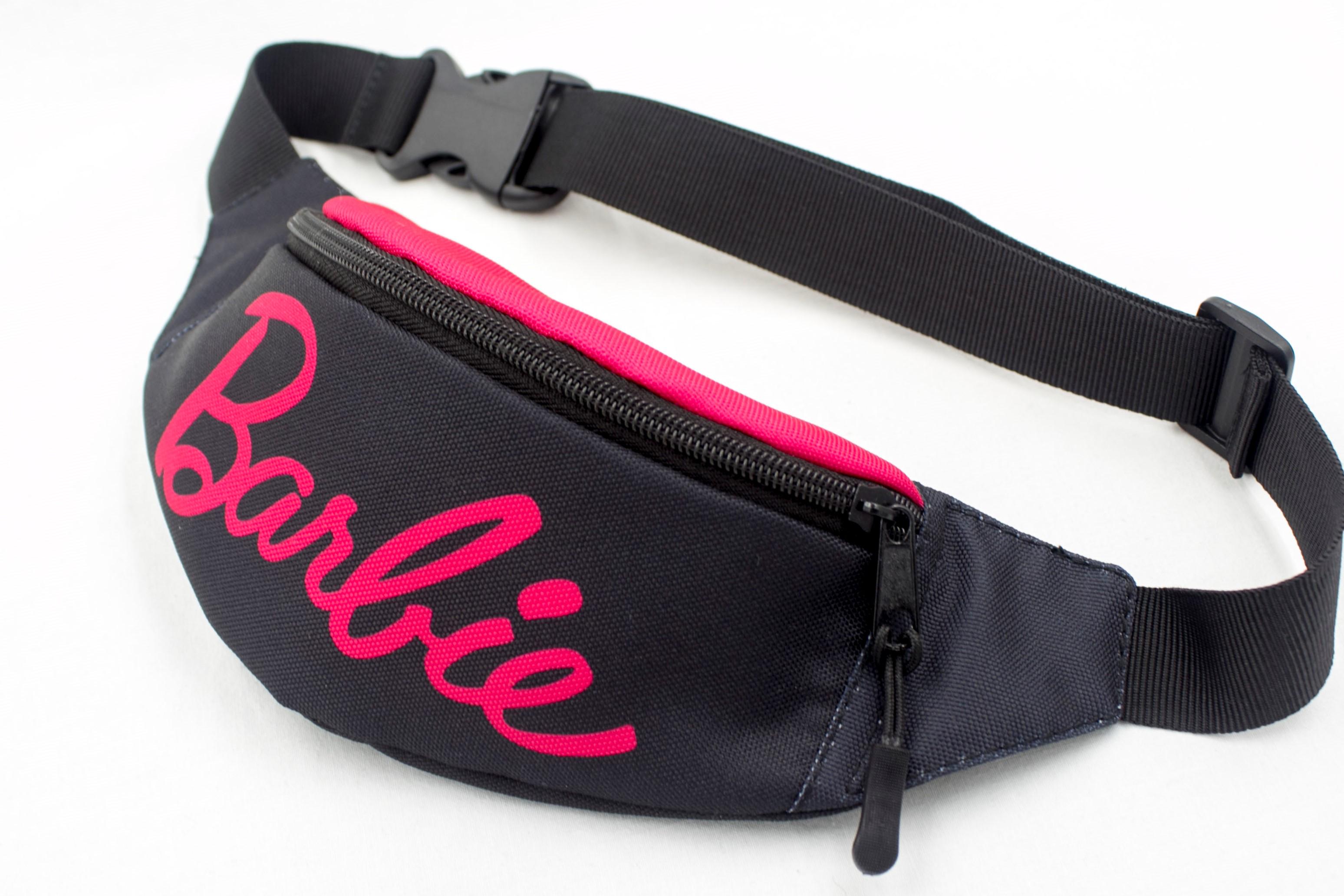 Бананка для дівчинки з регулюючим ремінцем 4-8 років Барбі Чорно-малиновий (Д-036) - фото 1