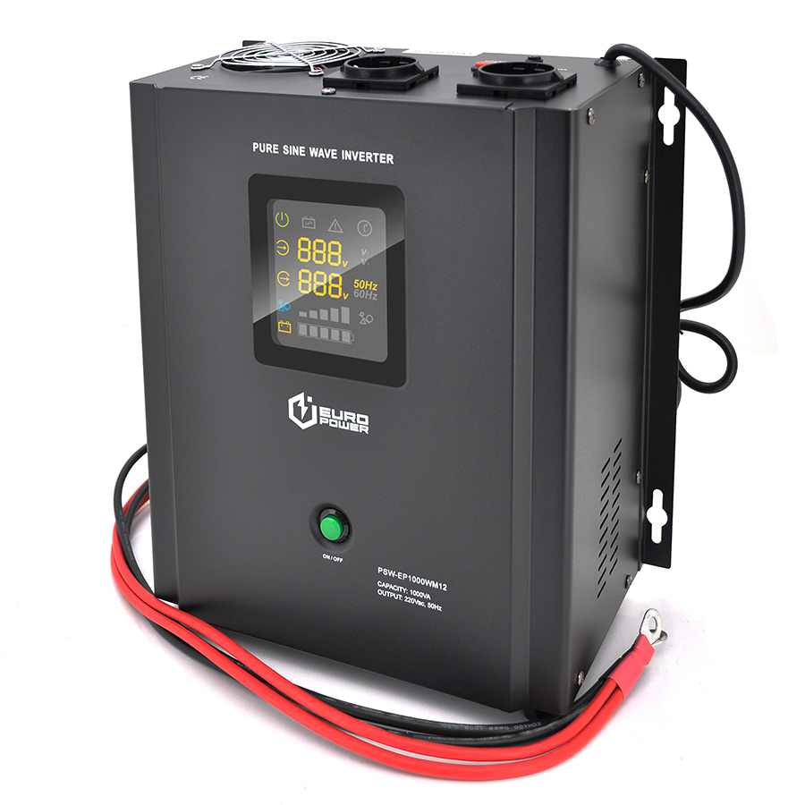 Джерело безперебійного живлення Europower PSW EP1000WM12 700 Вт 10 20А настінного монтажу (YUT_V8798)