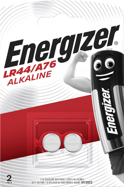 Батарейка алкалінова Energizer AG13/LR44 на блістері 2 шт.