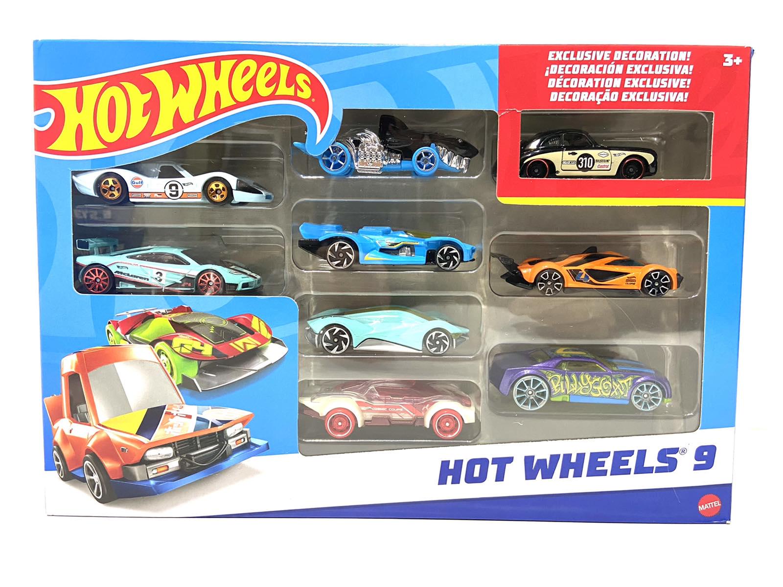 Набор машинок Mattel Hot Wheels Вид 6 в подарочной упаковке 9 шт. (X6999)