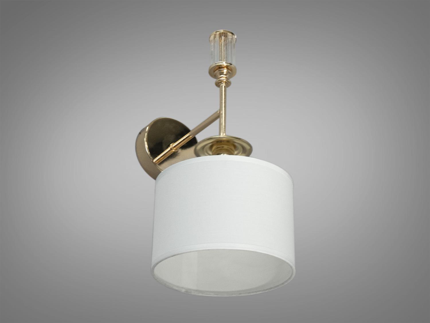 Бра классическое с абажуром из ткани Золотой (1016/1G)