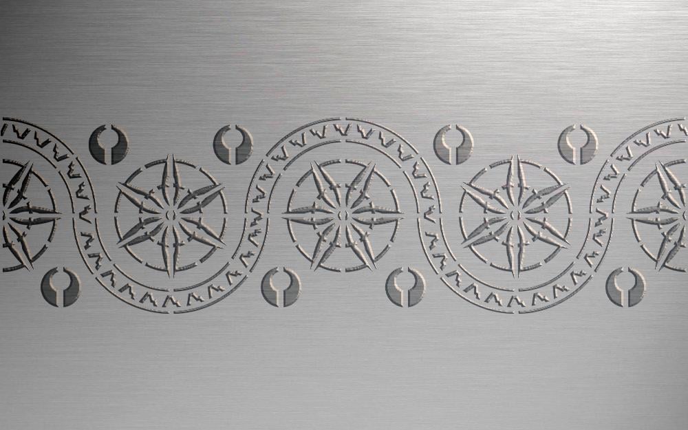 Трафарет DFA Бордюрный узор для создания декоративных акцентов краска/штукатурка гибкий пластик 14x43 см толщина 0,3-1 мм (B00088)