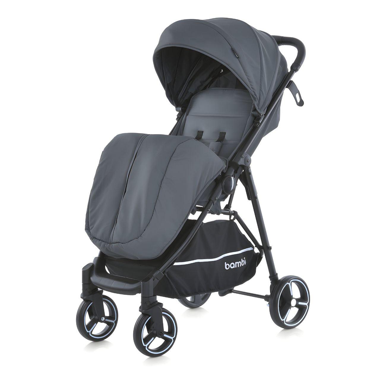 Коляска-книжка прогулянкова Bambi M 4249-2 максимальне навантаження до 25 кг Gray Matt (24039651) - фото 2