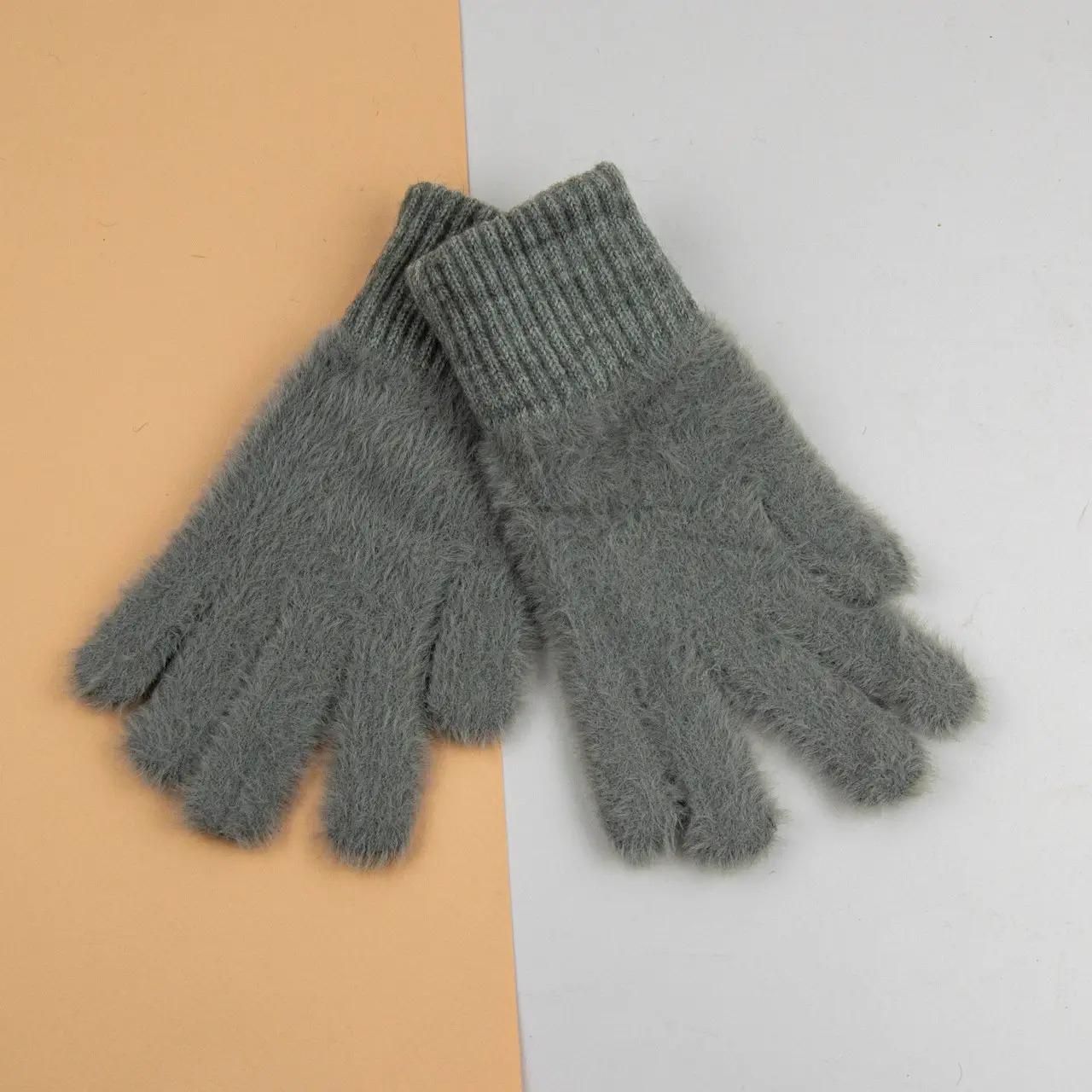 Детские перчатки ангоровые размер 5 Серый (24-8-015) Детские перчатки ангоровые размер 5 Серый (24-8-015)