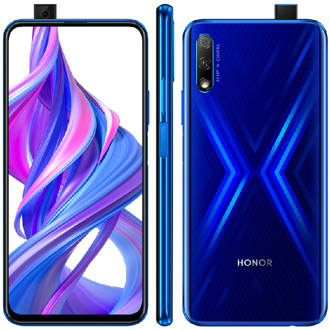 Смартфон Honor 9X 4/64Gb без NFC Kirin 810 Asian Version Blue - фото 2