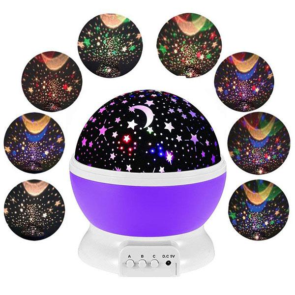 Нічник-проектор Star Master Dream Rotating Projection Lamp Фіолетовий (1002804-Violet-0) - фото 4