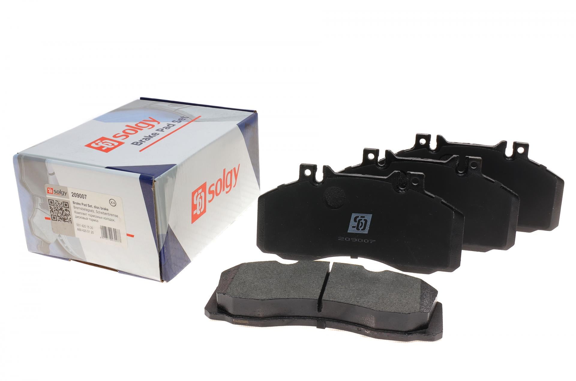 Колодки тормозные передние SOLGY MB 609-814/Vario (209007 SOLGY)