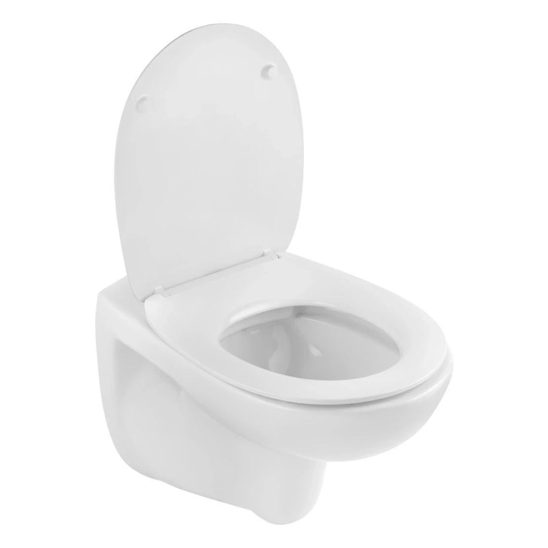 Унитаз подвесной Kroner Oker WHI533536 безобедочный с сиденьем Slim Duroplast 340х360 мм Белый (KO533536WHIR) - фото 2 Унитаз подвесной Kroner Oker WHI533536 безобедочный с сиденьем Slim Duroplast 340х360 мм Белый (KO533536WHIR) - фото 2