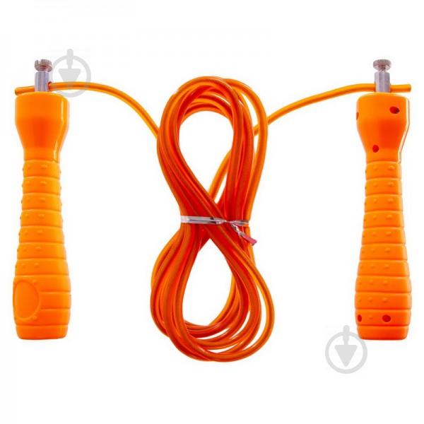 Скакалка скоростная Кроссфит co стальным тросом FI-4384 Orange (SK00241)