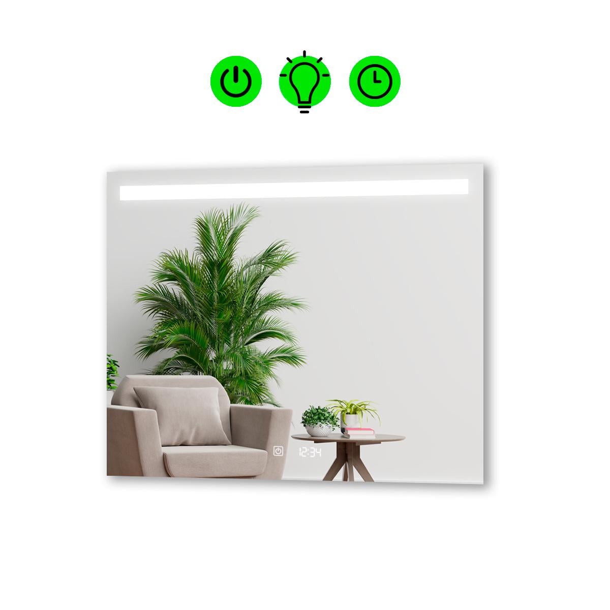 Зеркало с LED подсветкой Benita с облегченным корпусом 1000x800 мм (13296703)