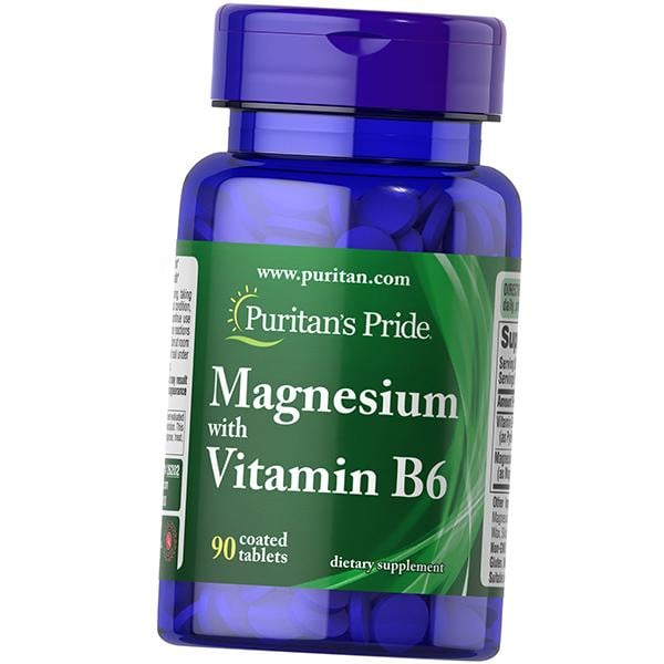 Магній Puritan's Pride Magnesium with Vitamin B6 90 таблеток (36367254)