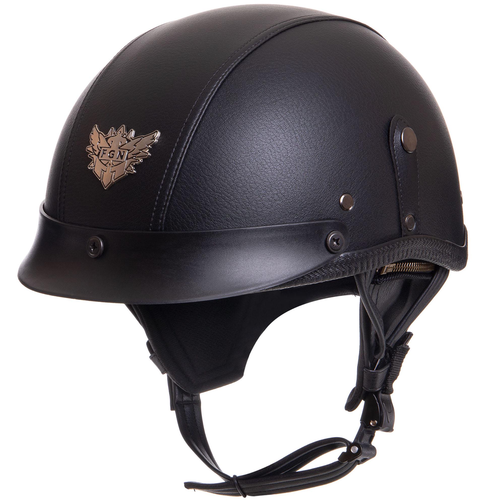 Мотошлем для чоппера KCO 318 M р. 55-58 Черный (MR54520)