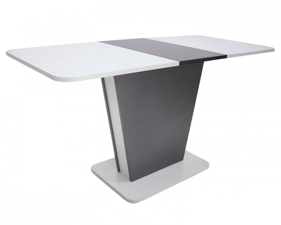 Стол обеденный Intarsio Cosmo Grey 110/145x68 Графит/Серый камень