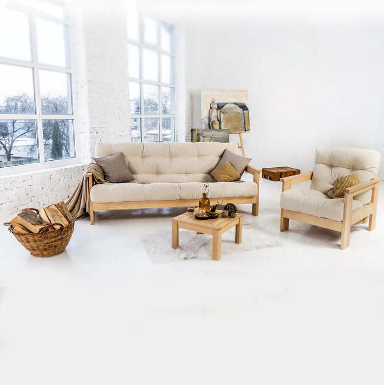 Кресло из массива бука Woodman Mexico без покрытия Бежевый - фото 4