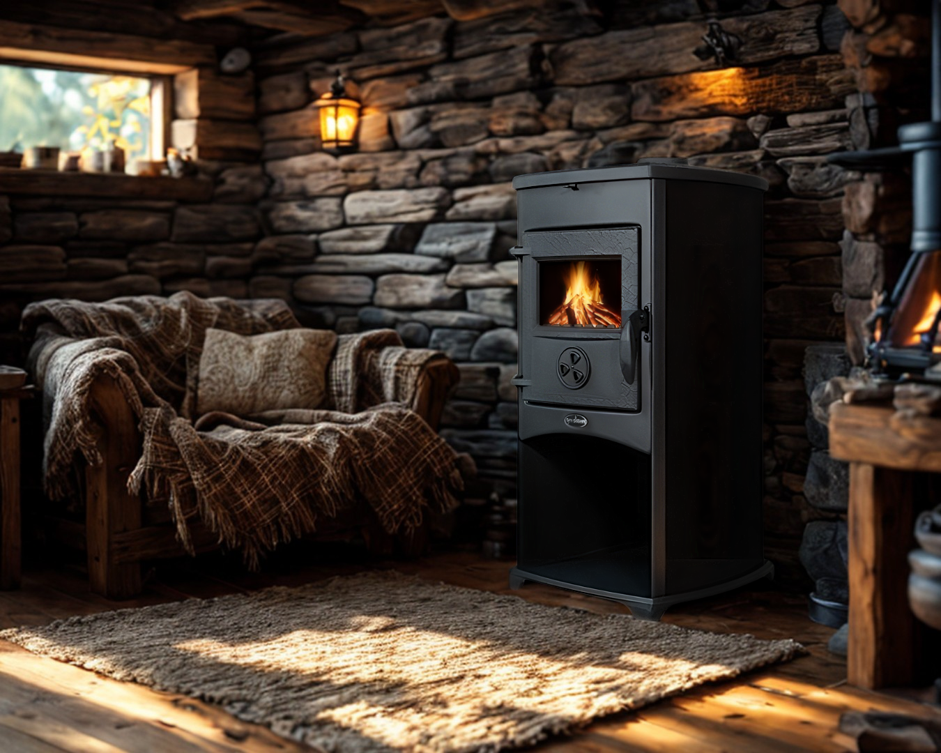 Піч чавунна Tim Sistem NORA на дровах чорна - фото 3 Піч чавунна Tim Sistem NORA на дровах чорна - фото 3